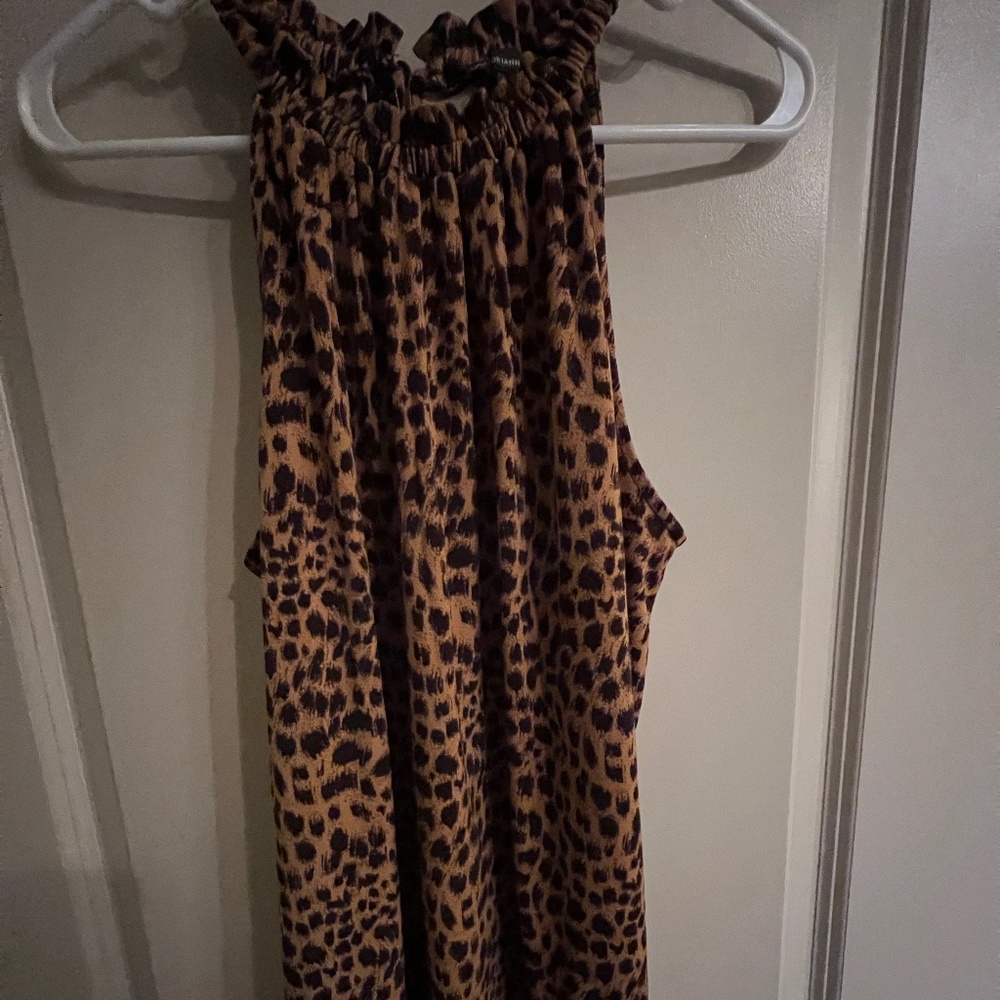 Adrianna Papell Cheetah Print Sleeveless Top